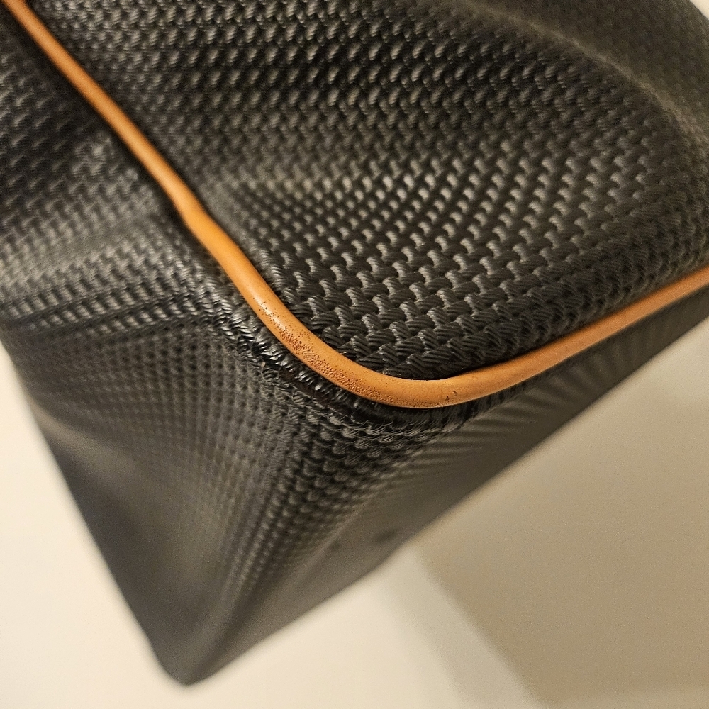 Yves Saint Laurent Vintage Woven Canvas Boston Bag - Picture 12 of 15